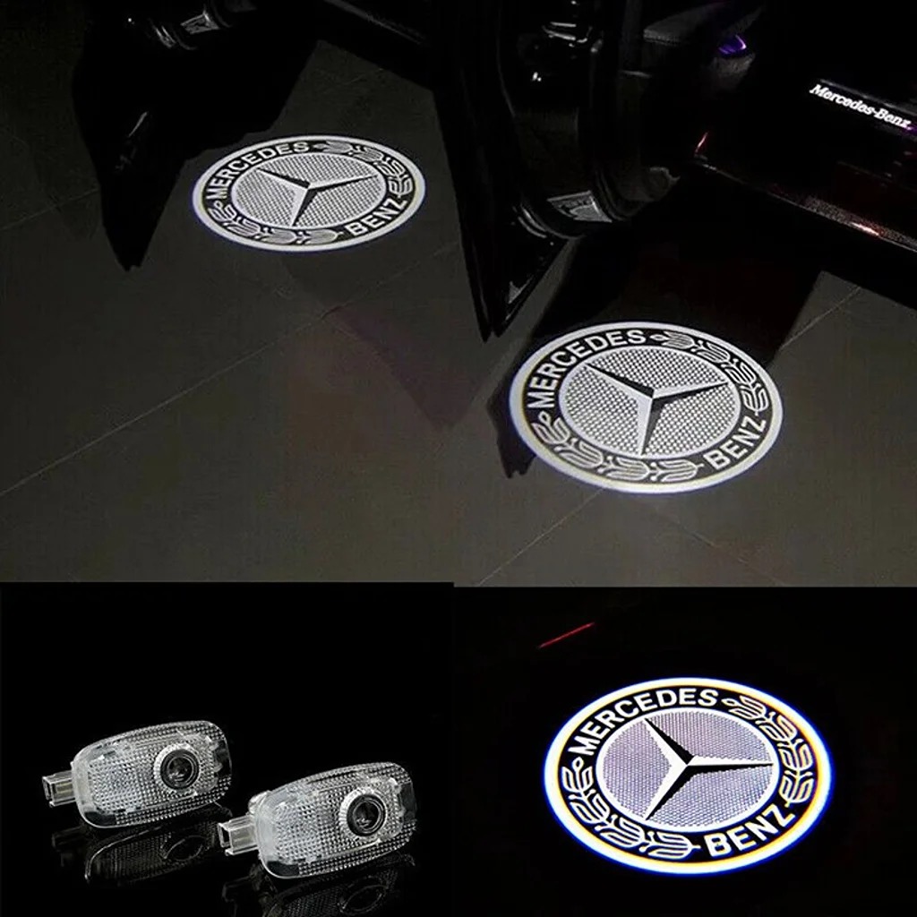 Car Door HD LED Projector Door Light Puddle Light fit W221 S Class (2006–2013)