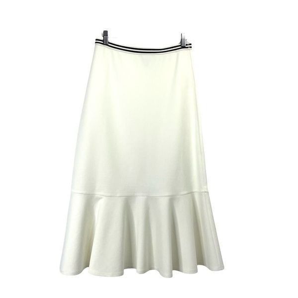 Solid & Striped mermaid midi skirt Size M white
