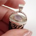 Vintage Onyx Slide Pendant, Unique Sterling Silver Charm, Estate Jewelry Gift
