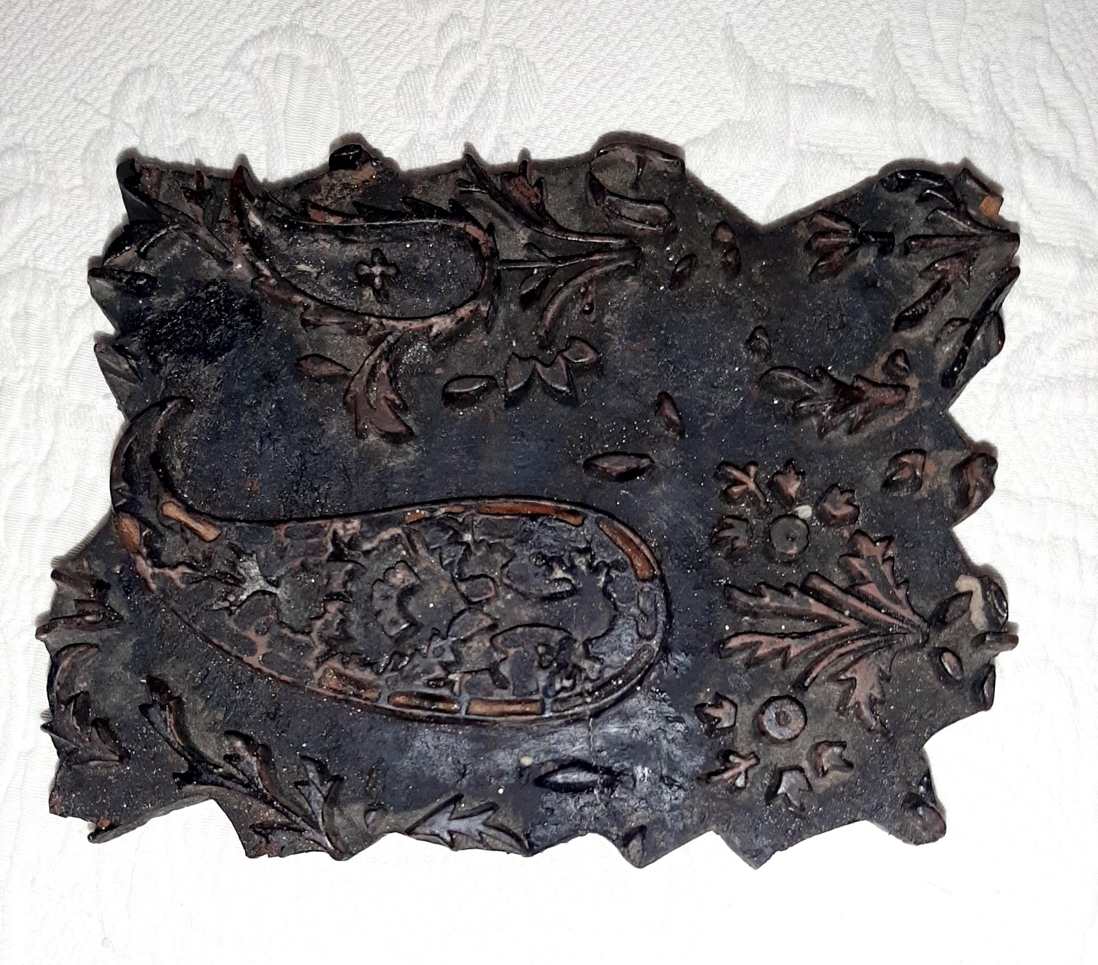 Antique Folklore Wood Stamp Wall Decor
