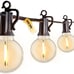 2 Pack 25FT Outdoor String Lights, Globe Patio Lights with 12+1 LED G40 Plastic