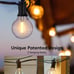 2 Pack 25FT Outdoor String Lights, Globe Patio Lights with 12+1 LED G40 Plastic