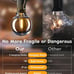2 Pack 25FT Outdoor String Lights, Globe Patio Lights with 12+1 LED G40 Plastic