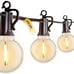 2 Pack 25FT Outdoor String Lights, Globe Patio Lights with 12+1 LED G40 Plastic