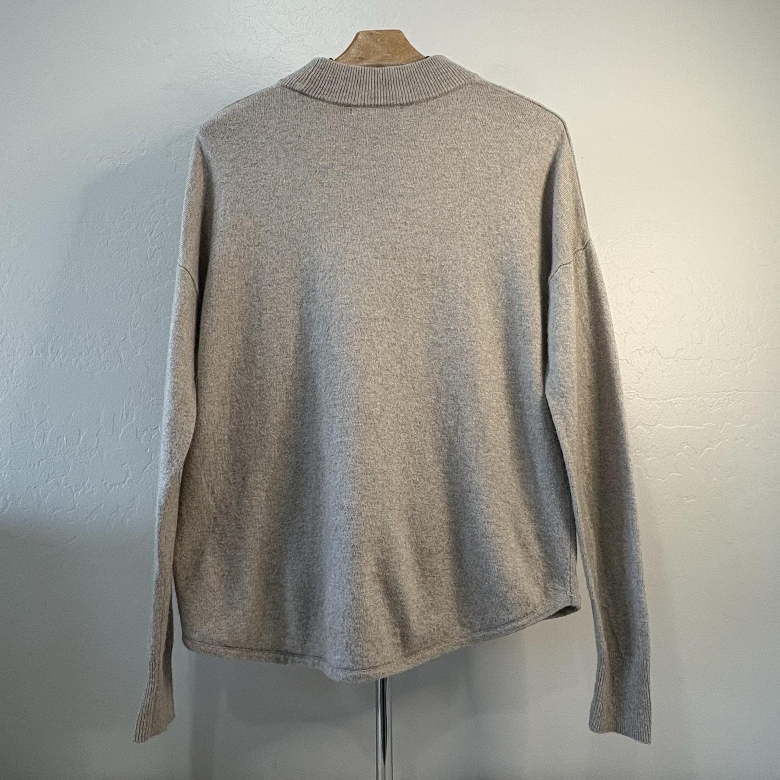 Madewell Ashbury Mock Neck Sweater Women's Small Heather Merino Wool Blend