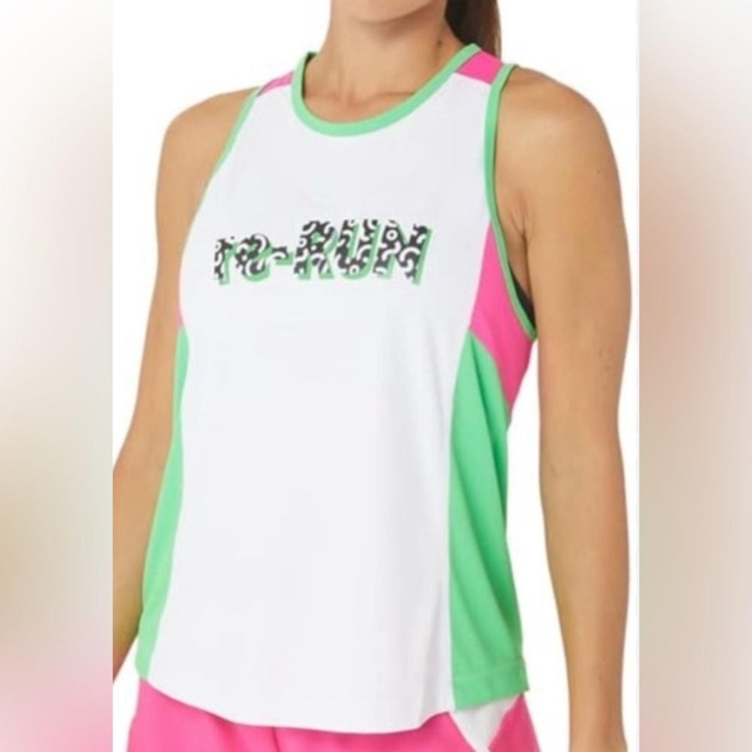 Asics new strong women's repurposed run singlet tank top activewear white large
