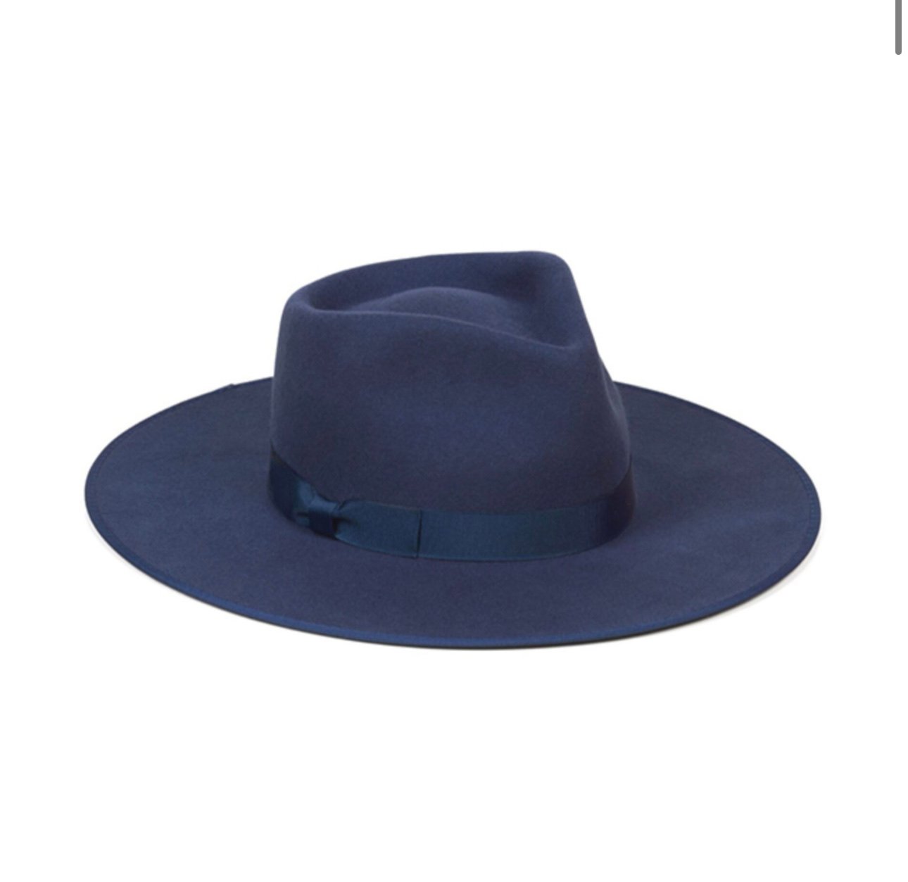 Lack of color navy fedora hat