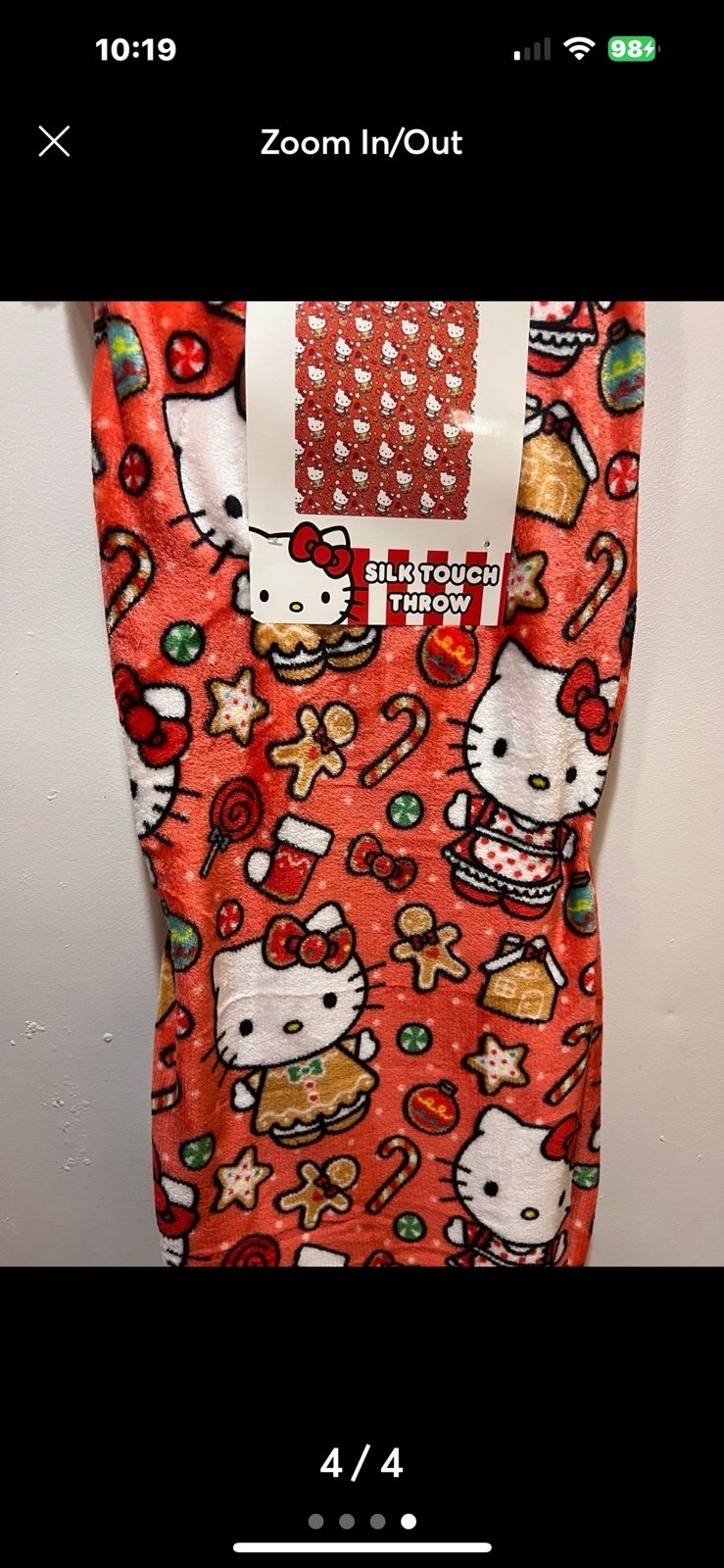 Hello Kitty Christmas Gingerbread Blanket