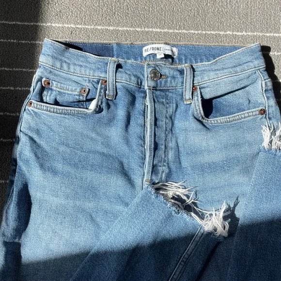 RE/DONE Originals High Rise Ankle Crop Sz 26