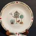 Thomson pottery VTG birdhouse DINNER PLATES set of 4