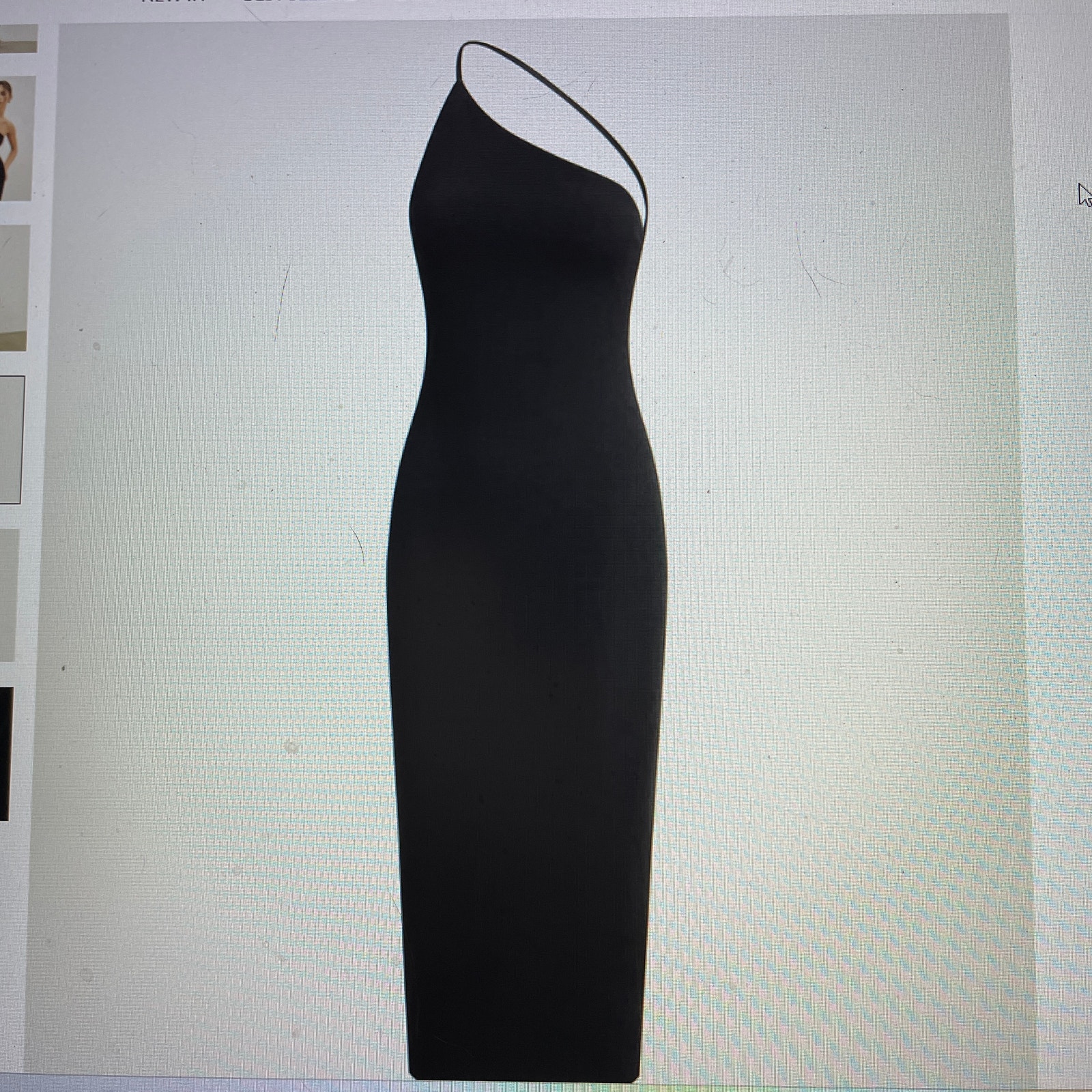 Midi Dress Asymmetrical Bodycon Strap Backless Ruch detail Size Small or 4