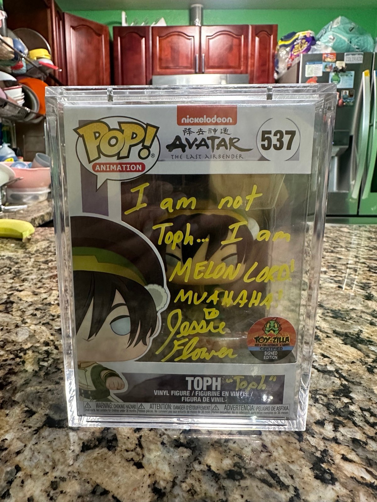 Toph Funko Pop autographed