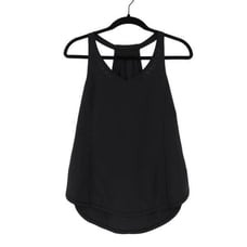LULULEMON LIGHT WEIGHT STRECH RUNNING TANK TOP IN BLACK SZ 8