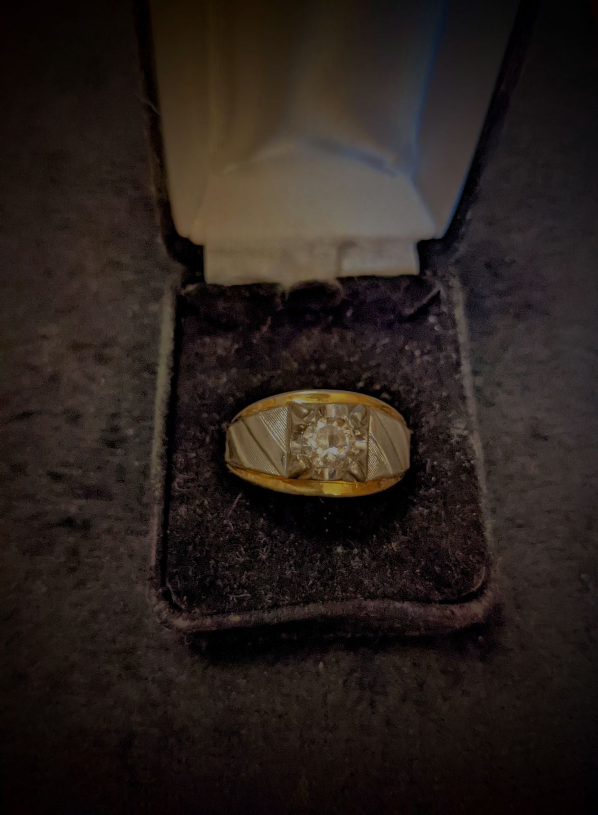 MensVTGSilverPL&Gold/CubZirRing