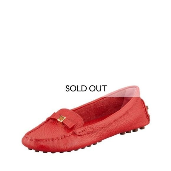Tory Burch Ludlow Leather Bow Driver Shoes Size 11
