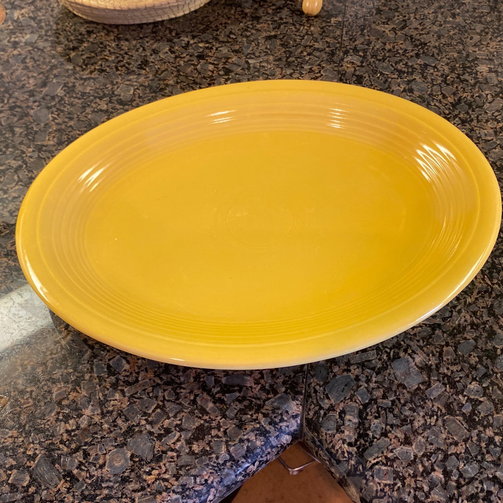 Fiesta ware serving plate yellow