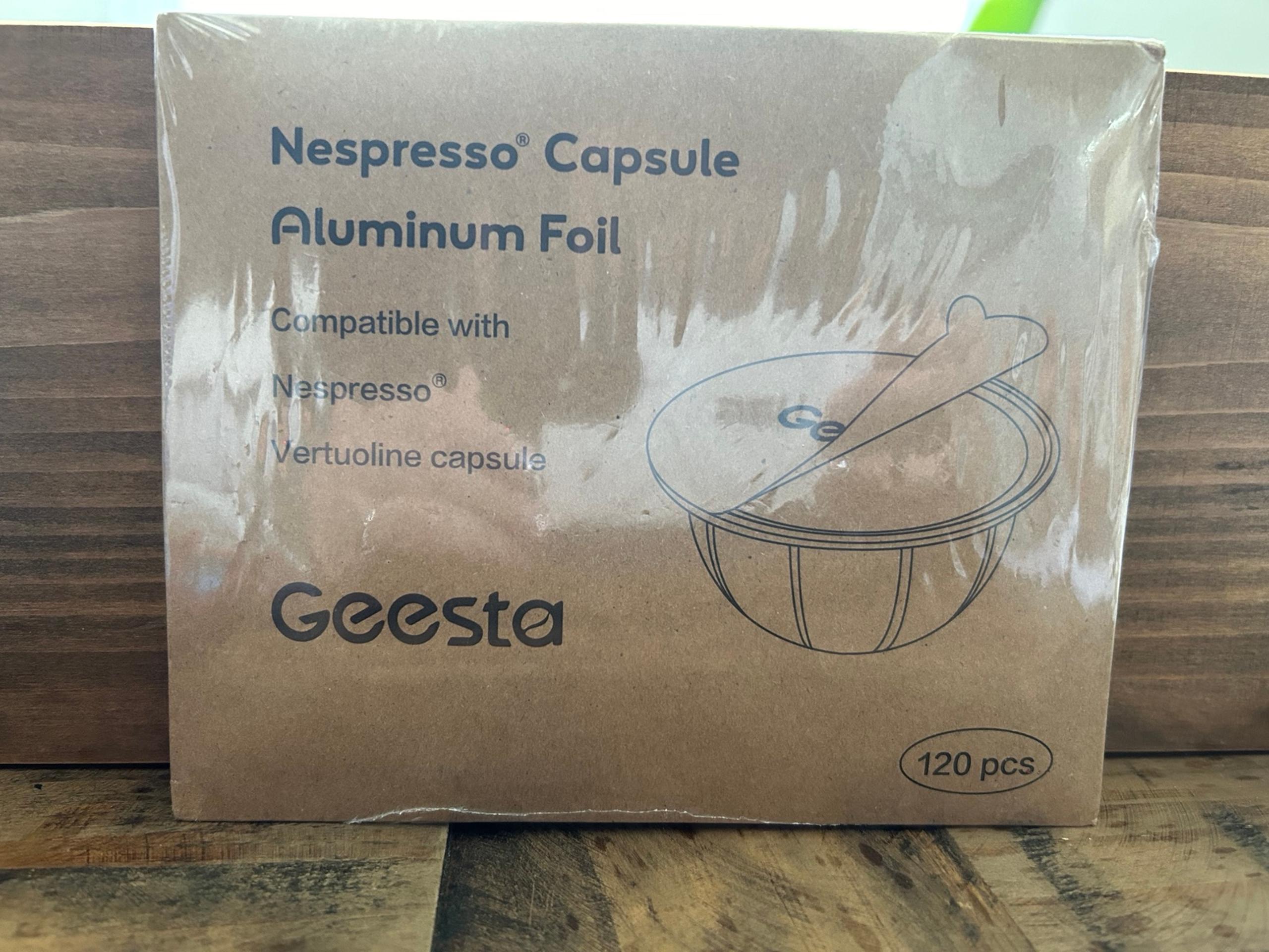 Geesta Nespresso Capsule Aluminum Foil Compatible with Nespresso Vertuoline Cap