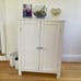 NEW Modern White Bathroom Storage Cabinet with Double Door & Adjustable Shelf