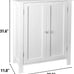 NEW Modern White Bathroom Storage Cabinet with Double Door & Adjustable Shelf