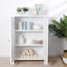 NEW Modern White Bathroom Storage Cabinet with Double Door & Adjustable Shelf