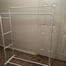 Double Rods Clothing Rack with Wheels
