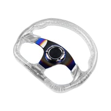 NEW JDM Universal 6-Hole 326mm Vip Clear Crystal Bubble Neo Spoke Steering Wheel