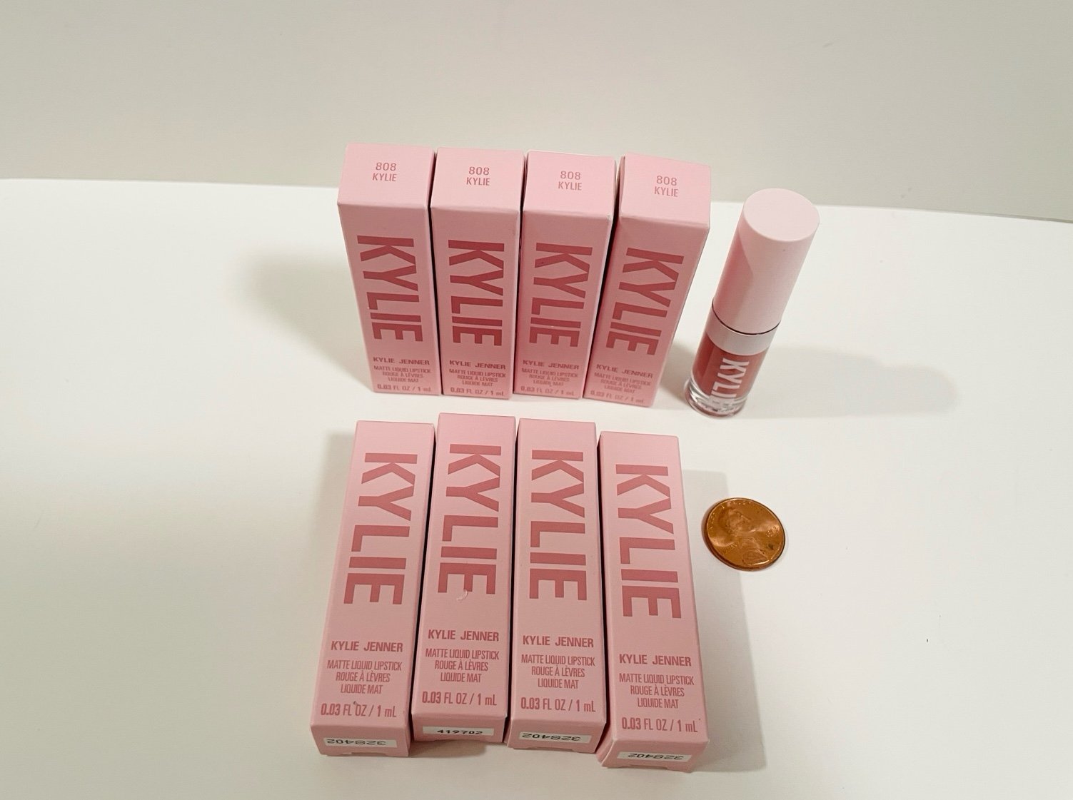 8 Kylie Jenner Matte Liquid Lipstick 808 KYLIE 0.03 oz 1mL Travel Size Mini