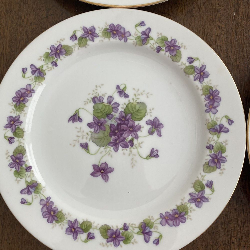 Wentworth China Printemps 7.5 Round Salad Plates Set of 5 1950's