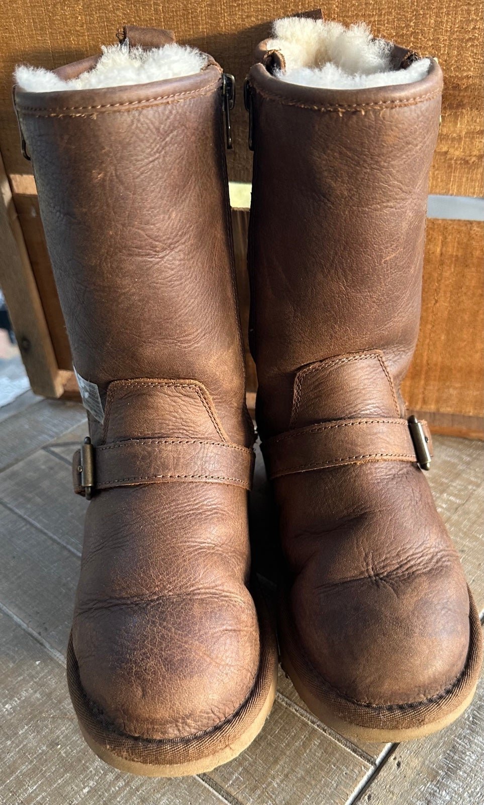 UGG Australia Brown Leather Boots 13K Girls