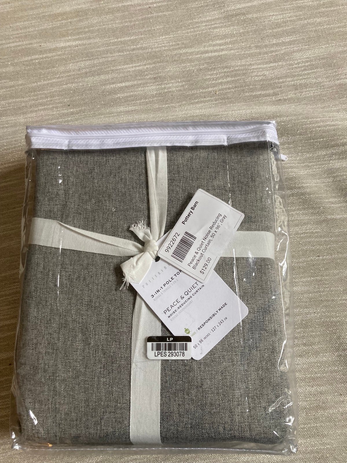 Pottery Barn Peace and Quiet Noise Reducing blackout curtain