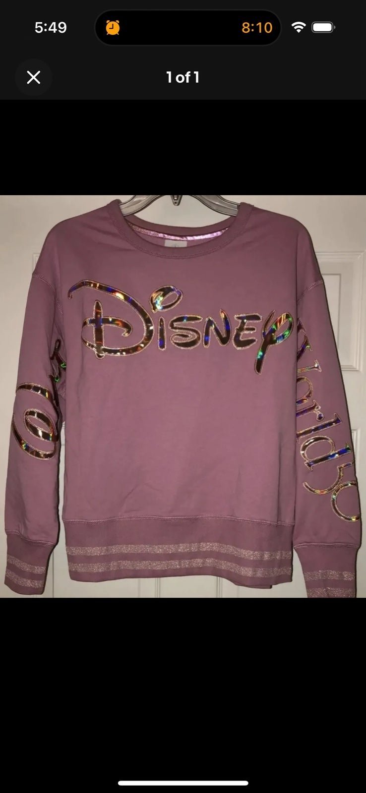 Disney EARidescent NWOT Pink Sweater