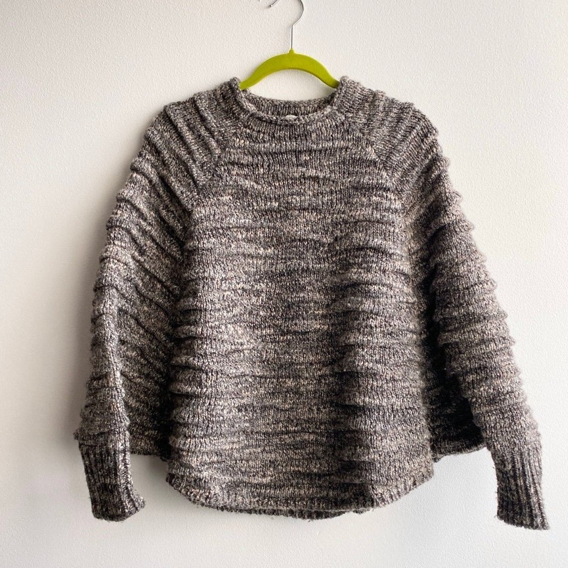 Hoss Intropia Textured Wool Poncho Style Sweater