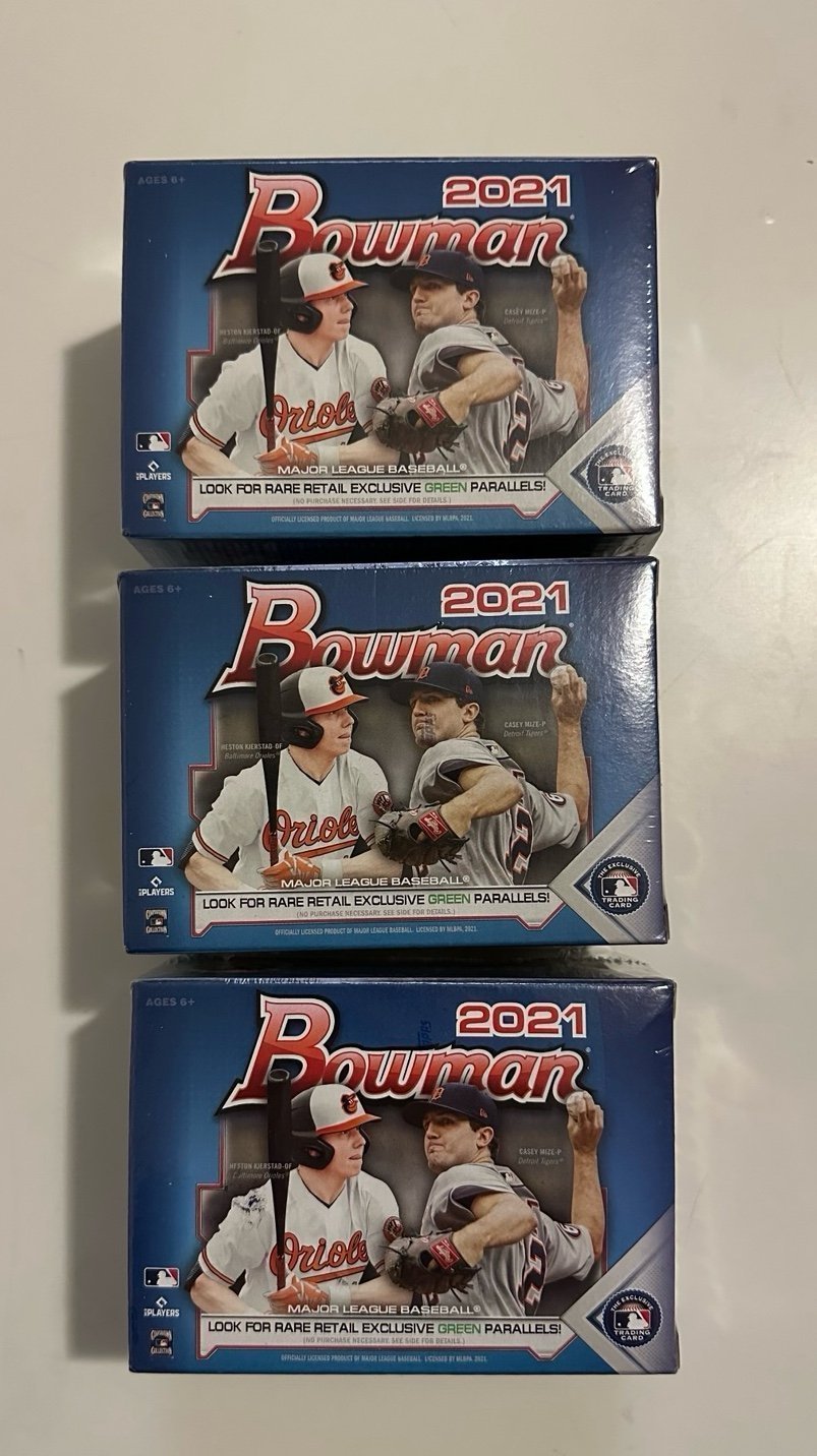 Lot of 2021 Bowman Baseball Blaster Boxes