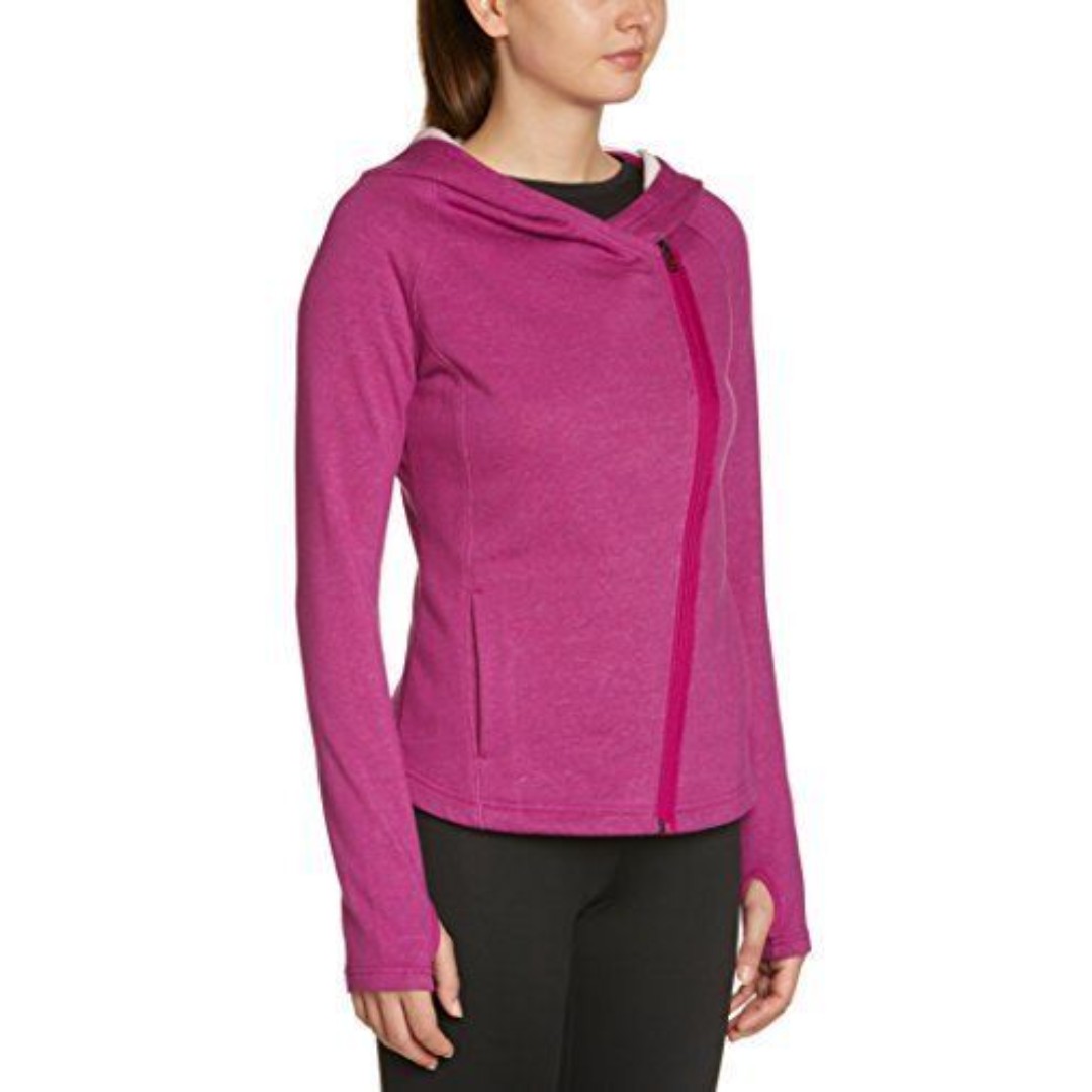 NWT Womens L New Under Armour Studio Pink Urban Uptown Jacket Thumbholes Yoga