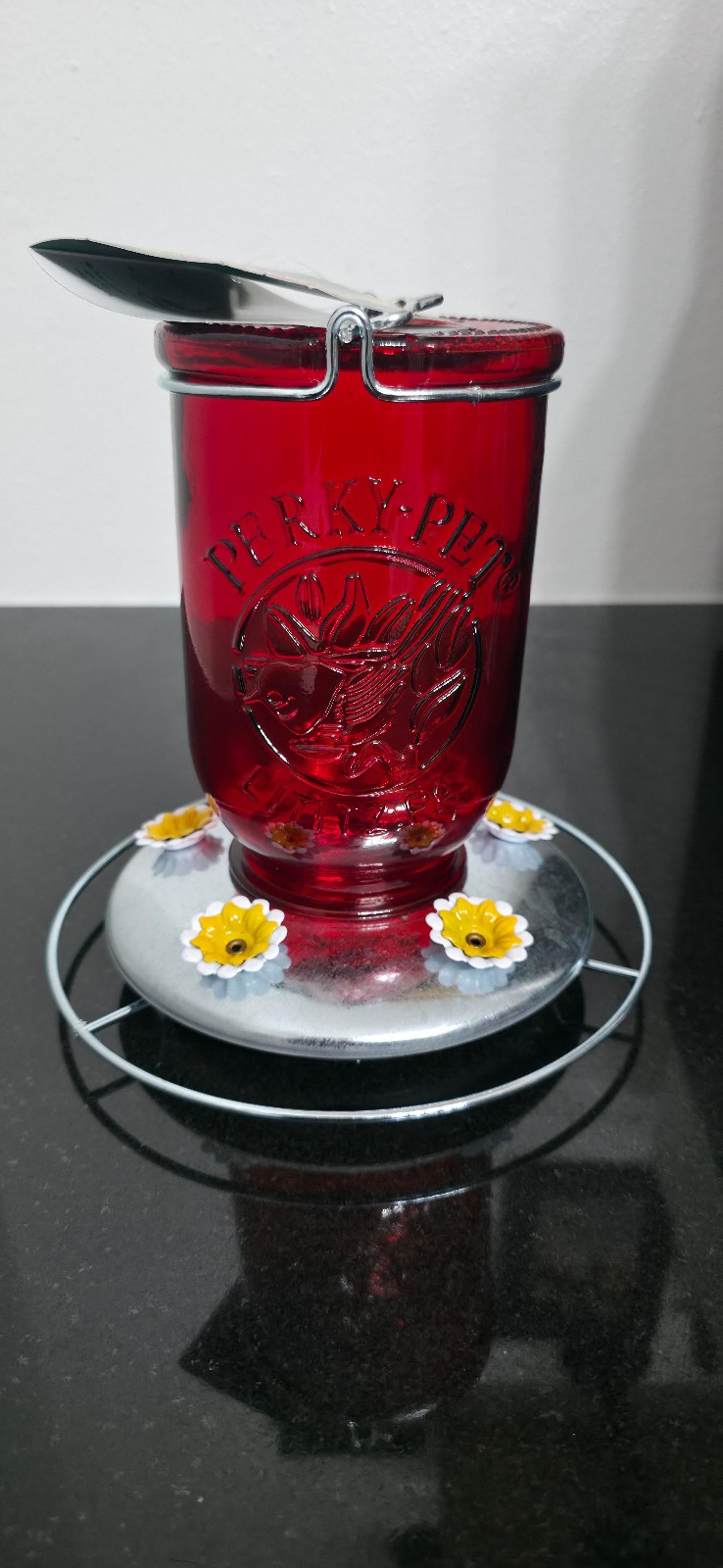 Red Perky-Pet Hummingbird Feeder