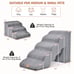 22 Inches and 11 Inches Foam Pet Stairs Set with 5-Tier and 3-Tier Dog Ramps-Bro