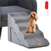 22 Inches and 11 Inches Foam Pet Stairs Set with 5-Tier and 3-Tier Dog Ramps-Bro