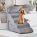 22 Inches and 11 Inches Foam Pet Stairs Set with 5-Tier and 3-Tier Dog Ramps-Bro