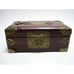 Antique Inlaid Stone with Brass Jewelry Box Hand Carved Wooden Box