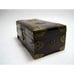 Antique Inlaid Stone with Brass Jewelry Box Hand Carved Wooden Box
