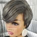 Celebrity Grey ombre pixie human wig
