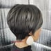 Celebrity Grey ombre pixie human wig