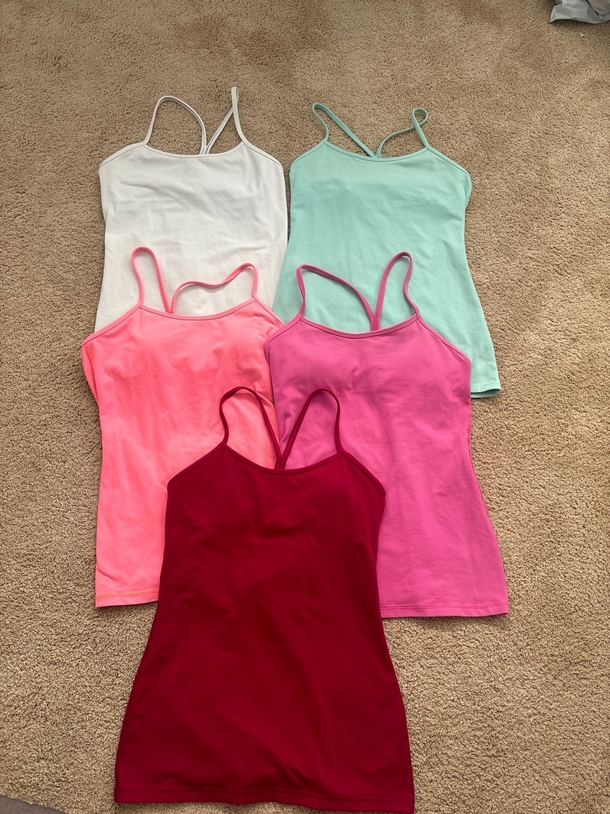 Lululemon Power Y Tank Top size 8 Bundle LOT OF 5