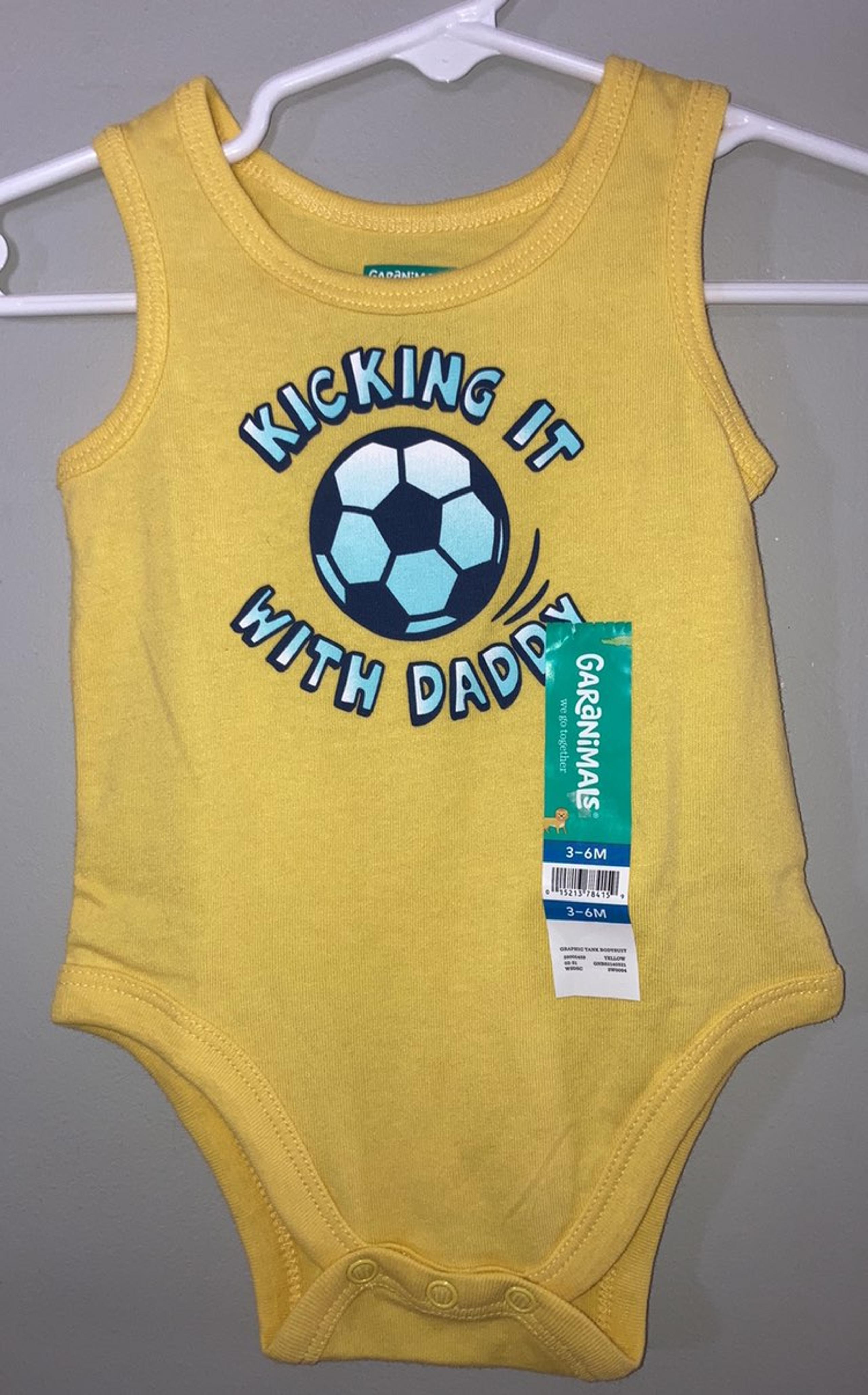 "Kicking It With Daddy" Yellow Bodysuit - Garanimals