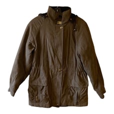 Izzi jacket size S Brown and white in color zip front