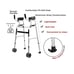 AHB Folding Walker with 4 Wheels and Arm Rest Pad