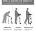 AHB Folding Walker with 4 Wheels and Arm Rest Pad