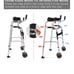 AHB Folding Walker with 4 Wheels and Arm Rest Pad