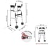 AHB Folding Walker with 4 Wheels and Arm Rest Pad