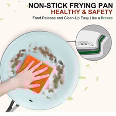 COOKER KING Non stick Frying Pan set, 3Piece Ceramic Pans,8 +10 +12-inch Omelett